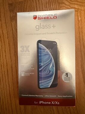 InvisibleShield Glass+ Tempered Screen Protector for iPhone X/Xs - Clear